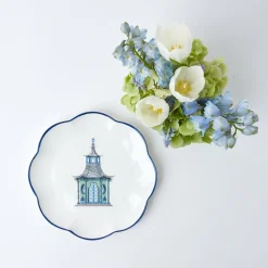 Mrs. Alice Starter Plates|Green Scalloped Pagoda Starter Plate