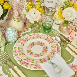 Mrs. Alice Glasses|Green Tulip Water Glass (Set Of 4)