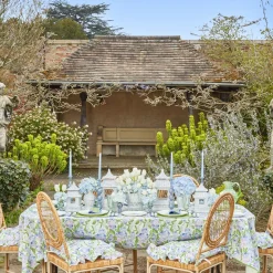 Mrs. Alice Glasses|Green White Rim Frilled Glasses (Set Of 4)