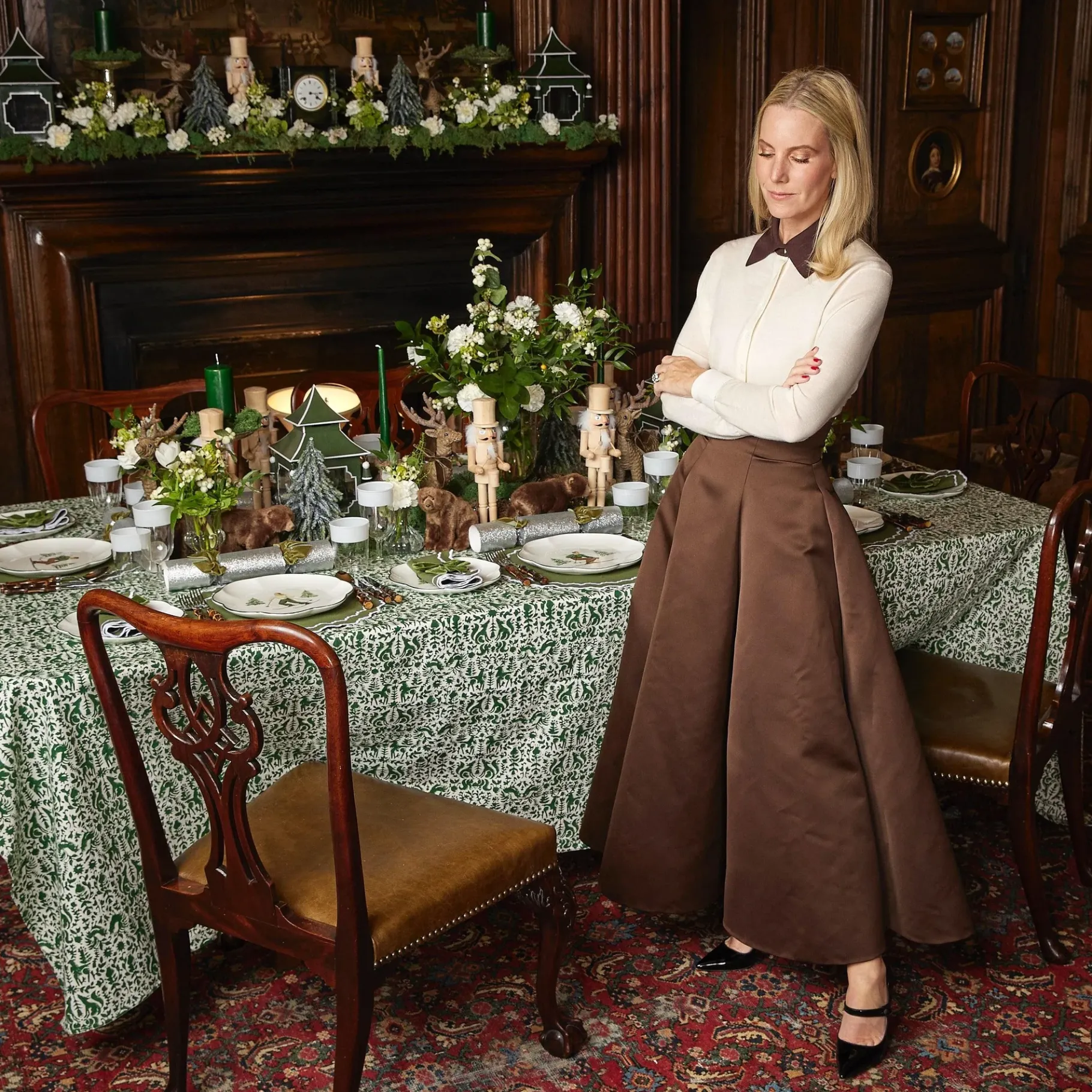 Mrs. Alice Crockery Sets|Heidi & Hans Skier Dinner Plate (Set Of 4)