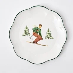 Mrs. Alice Crockery Sets|Heidi & Hans Skier Dinner Plate (Set Of 4)