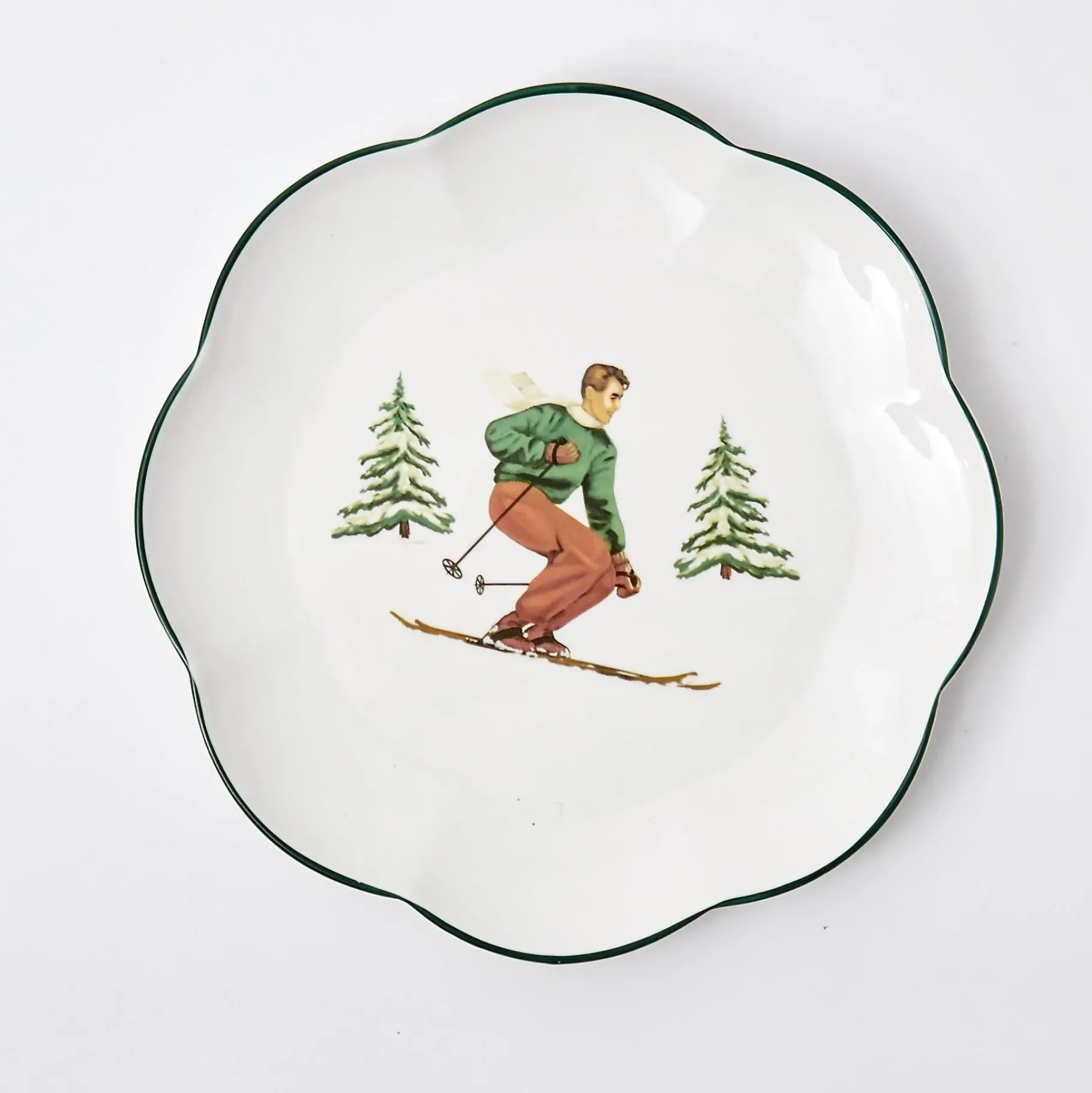 Mrs. Alice Crockery Sets|Heidi & Hans Skier Dinner Plate (Set Of 4)