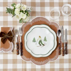 Mrs. Alice Starter Plates|Heidi & Hans Skier Starter Plates (Set Of 4)