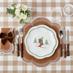 Mrs. Alice Starter Plates|Heidi & Hans Skier Starter Plates (Set Of 4)