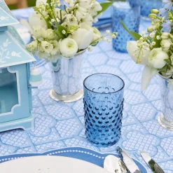 Mrs. Alice Glassware Sets|Hobnail Navy Glasses & Jug Set