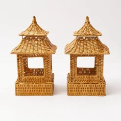 Mrs. Alice Pagodas & Lanterns|Honey Rattan Pagoda Lantern