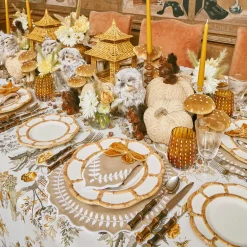 Mrs. Alice Candle Holders|Honey Rattan Pagoda Lantern