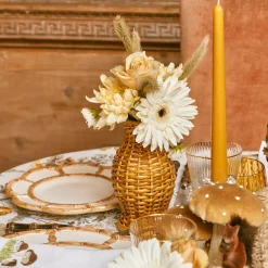 Mrs. Alice Rattan Tableware|Honey Rattan Vase (Set Of 3)