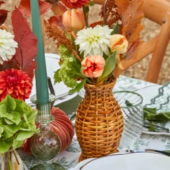 Mrs. Alice Vases|Honey Rattan Vase (Set Of 3)