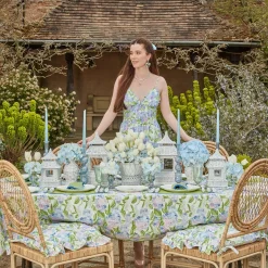 Mrs. Alice Cushions|Hydrangea Seat Pad Cushions (Set Of 4)