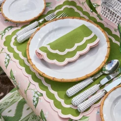 Mrs. Alice Placemats|Isla Green & Pink Placemats (Set Of 4)
