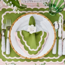 Mrs. Alice Placemats|Isla Green & Pink Placemats (Set Of 4)