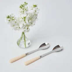 Mrs. Alice Serving Cutlery|Ivory Salad Servers