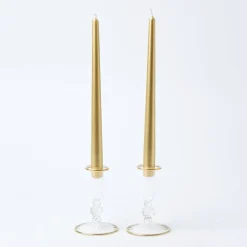 Mrs. Alice Candle Holders|Joy Gold Fluted Candle Holder (Pair)
