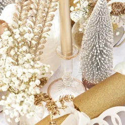 Mrs. Alice Candle Holders|Joy Gold Fluted Candle Holder (Pair)