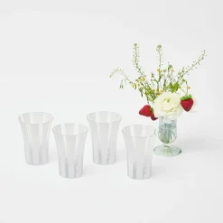 Mrs. Alice Glasses|Jubilee Edition Striped Glasses (Set Of 4)