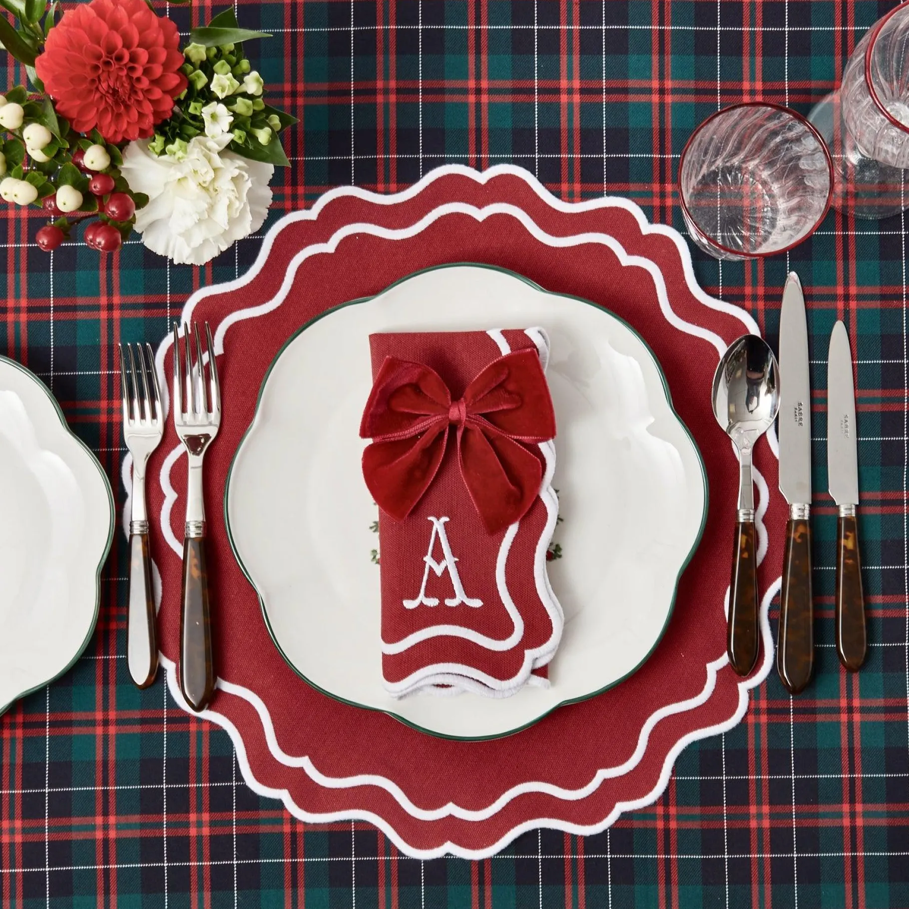 Mrs. Alice Placemats|Katherine Berry Red Placemats (Set Of 4)