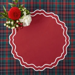 Mrs. Alice Placemats|Katherine Berry Red Placemats (Set Of 4)
