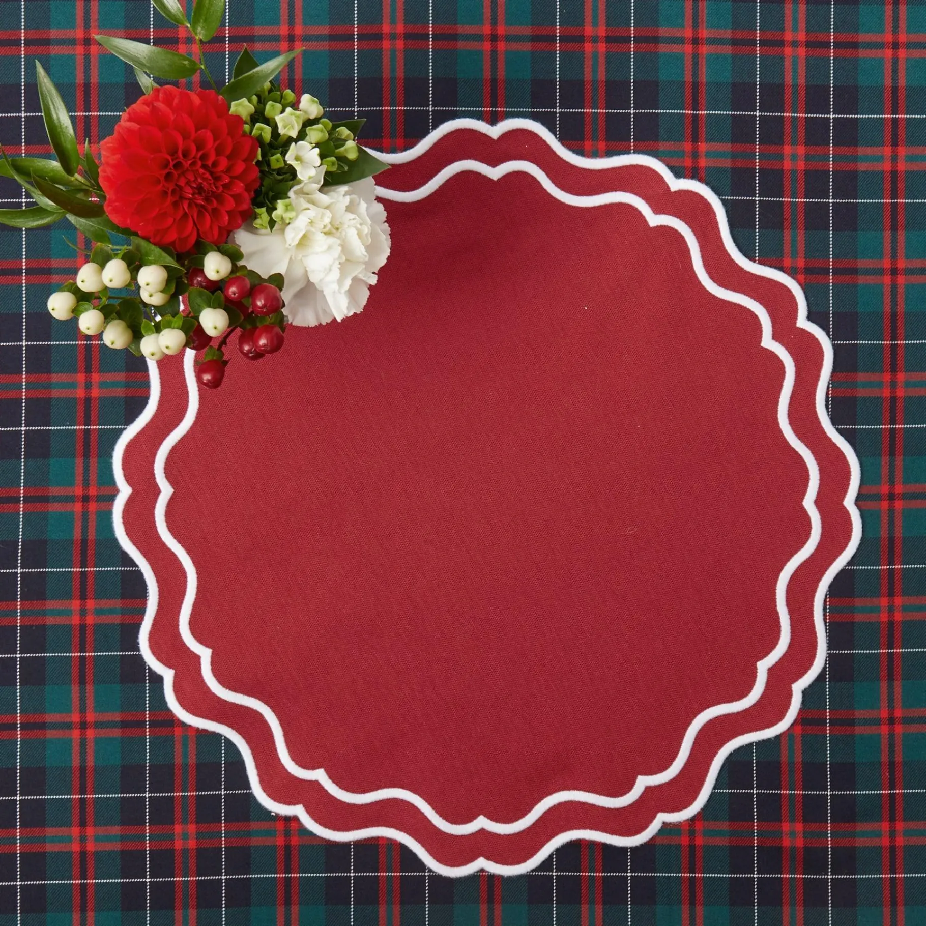 Mrs. Alice Placemats|Katherine Berry Red Placemats (Set Of 4)