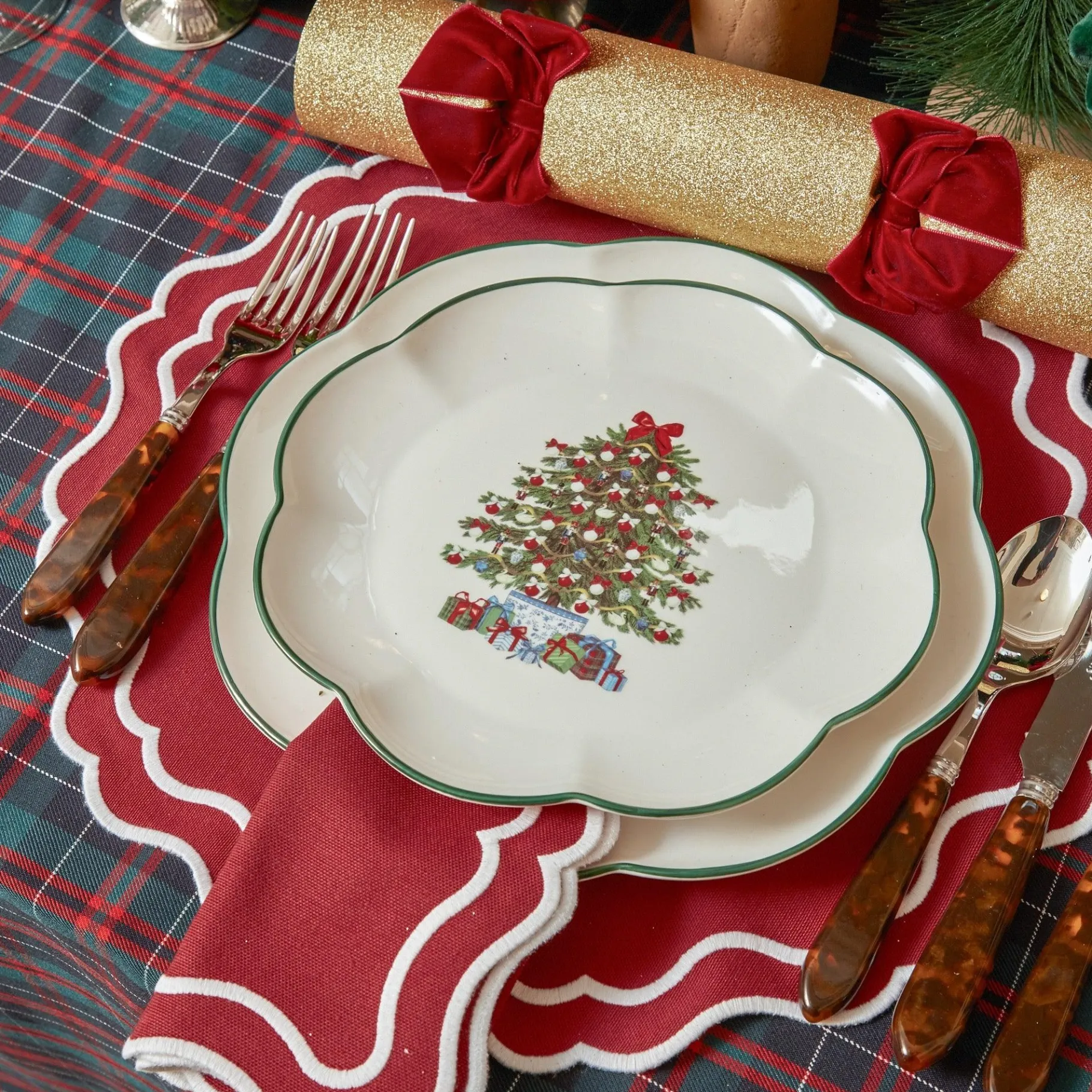 Mrs. Alice Placemats|Katherine Berry Red Placemats (Set Of 4)