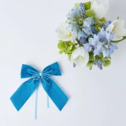 Mrs. Alice Napkin Rings, Bows & Wreaths|Large Blue Velvet Bow