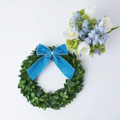 Mrs. Alice Napkin Rings, Bows & Wreaths|Large Blue Velvet Bow