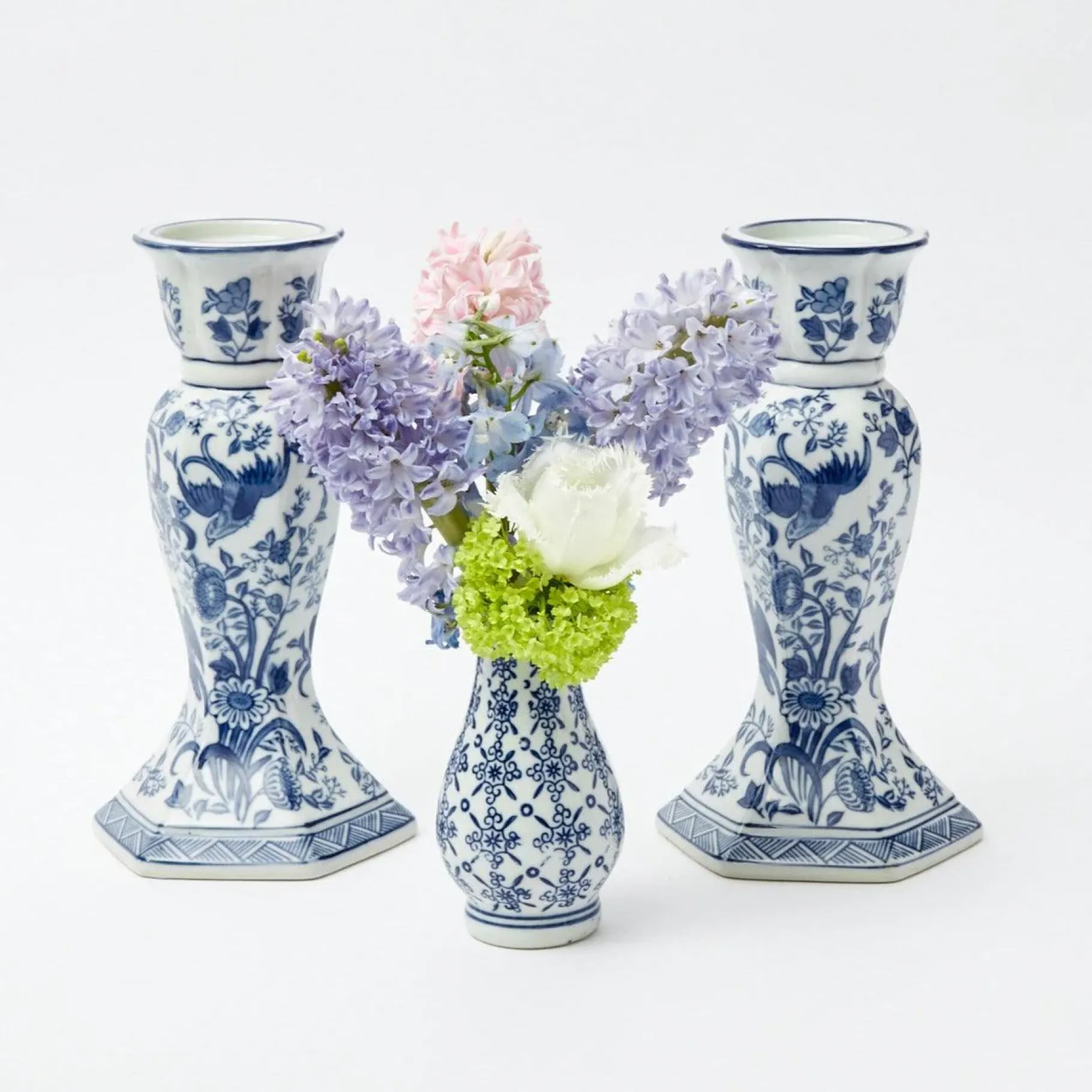 Mrs. Alice Candle Holders|Large Chinoiserie Candle Holder