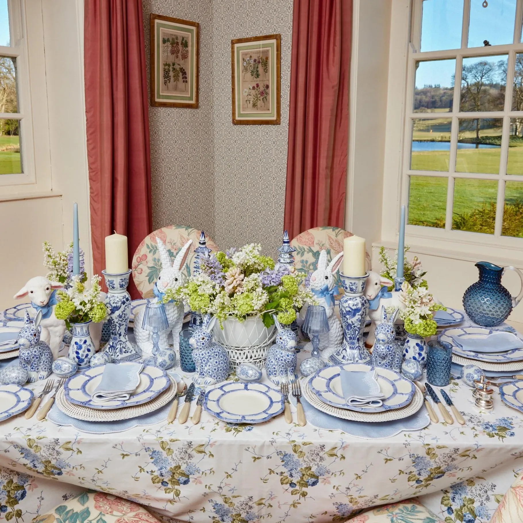 Mrs. Alice Candle Holders|Large Chinoiserie Candle Holder