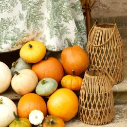 Mrs. Alice Candle Holders|Large Rattan Lantern