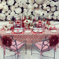 Mrs. Alice Napkin Rings, Bows & Wreaths|Large Ruby Red Velvet Bow