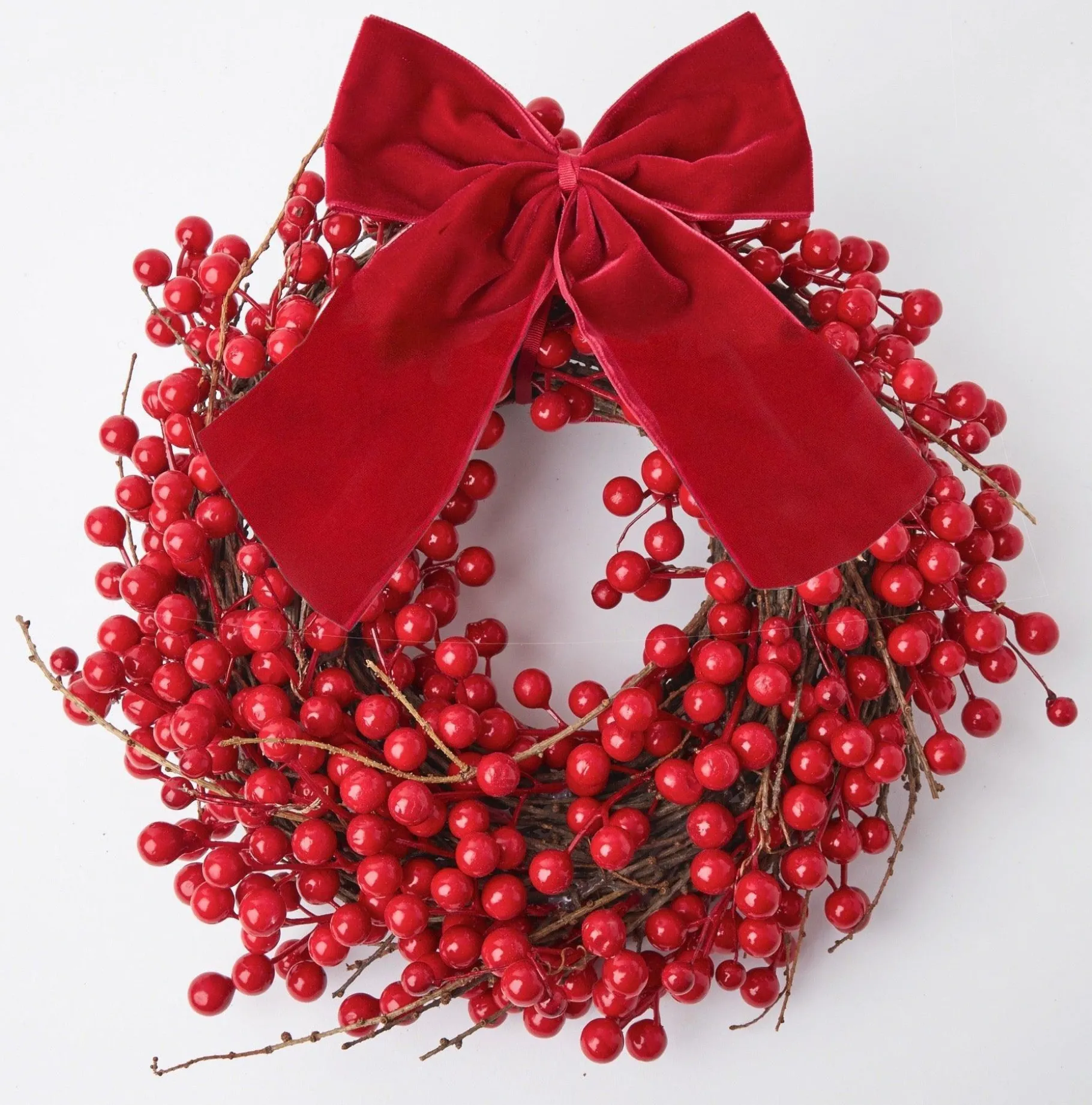 Mrs. Alice Napkin Rings, Bows & Wreaths|Large Ruby Red Velvet Bow