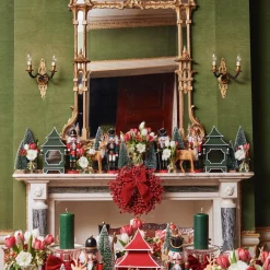 Mrs. Alice Napkin Rings, Bows & Wreaths|Large Ruby Red Velvet Bow