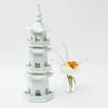 Mrs. Alice Pagodas & Lanterns|Large White Porcelain Pagoda