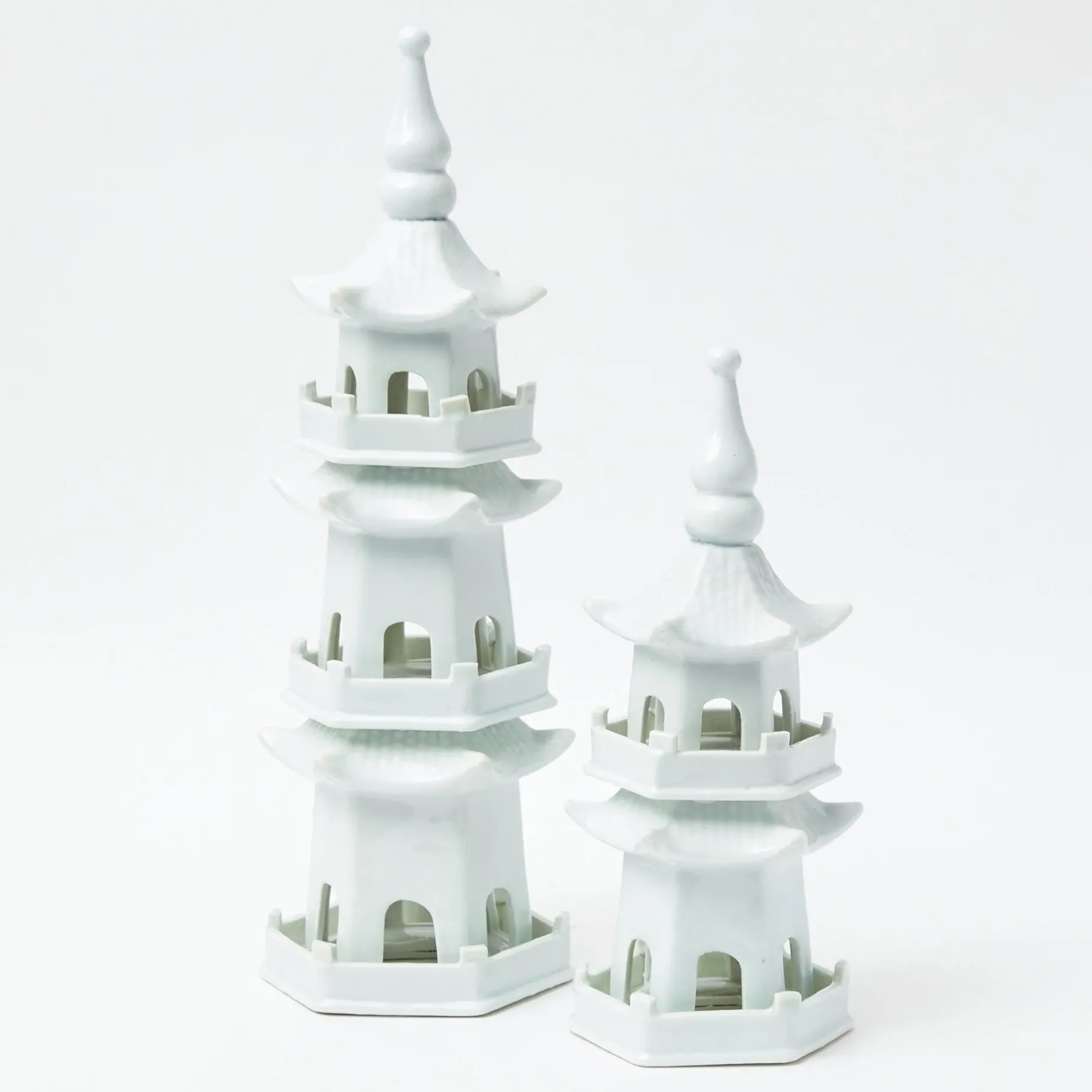 Mrs. Alice Pagodas & Lanterns|Large White Porcelain Pagoda
