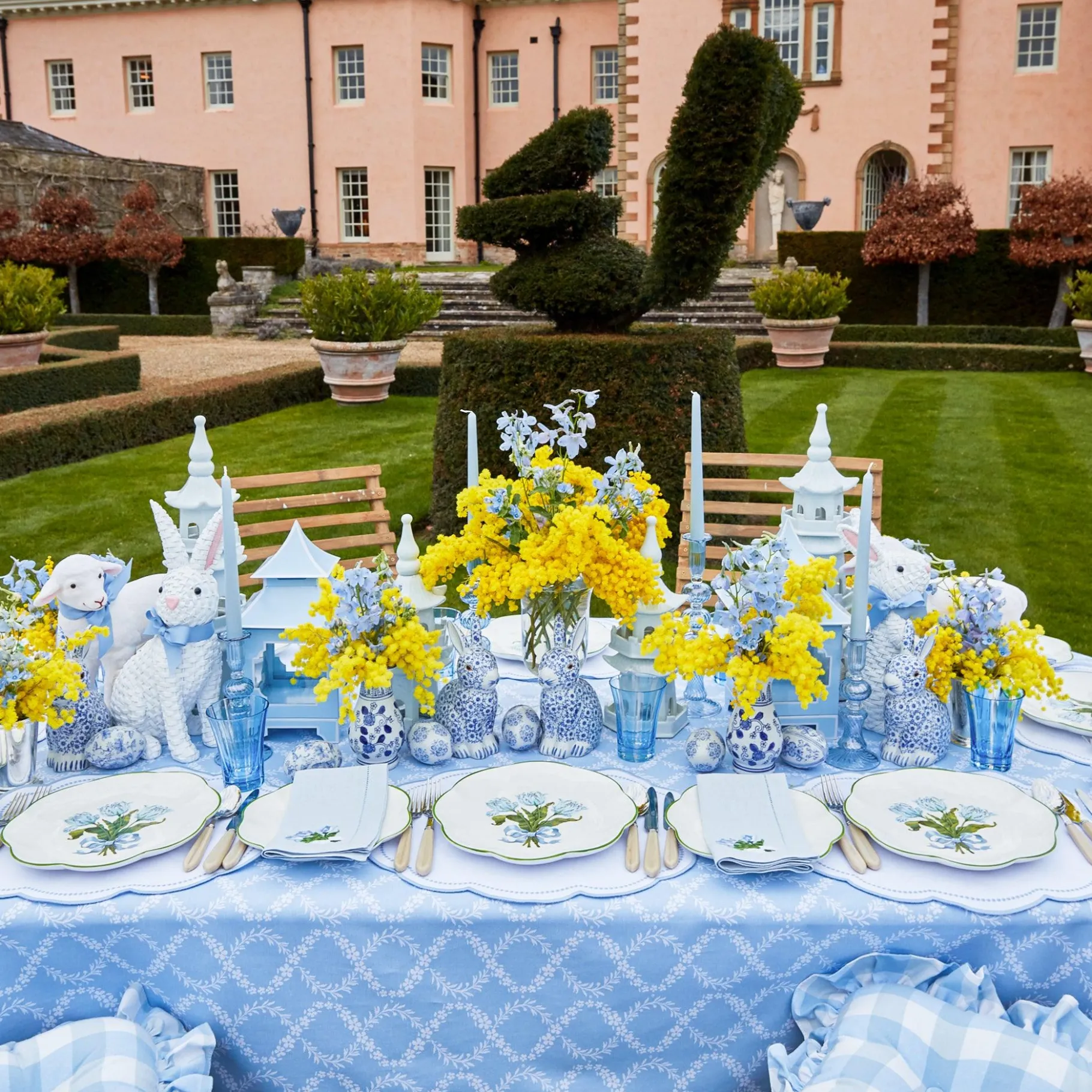 Mrs. Alice Pagodas & Lanterns|Large White Porcelain Pagoda