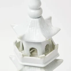 Mrs. Alice Pagodas & Lanterns|Large White Porcelain Pagoda