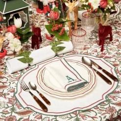 Mrs. Alice Napkins|Liberty Candy Cane Napkins (Set Of 4)