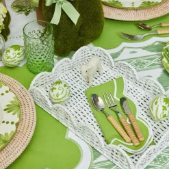 Mrs. Alice Cutlery Sets|Light Brown Rattan Effect Childrens Cutlery (3 Piece)