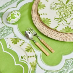 Mrs. Alice Cutlery Sets|Light Brown Rattan Effect Childrens Cutlery (3 Piece)