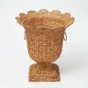 Mrs. Alice Vases|Liliana Scalloped Rattan Urn