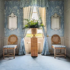 Mrs. Alice Vases|Liliana Scalloped Rattan Pedestal And Urn