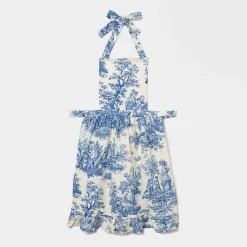 Mrs. Alice Aprons & Robes|Lilibet Toile Frilled Apron