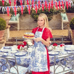 Mrs. Alice Aprons & Robes|Lilibet Toile Frilled Apron