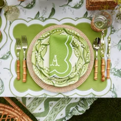 Mrs. Alice Table Linen Sets|Lily Of The Valley & Serena Green Applique Linen Set