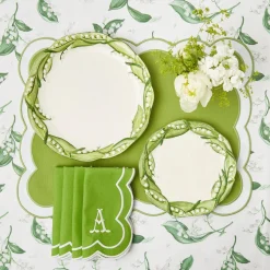 Mrs. Alice Dinner Plates|Lily Of The Valley Dinner & Starter Plates (Set Of 4)