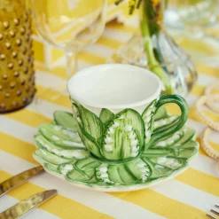 Mrs. Alice Teaware|Lily Of The Valley Espresso Cup & Saucer