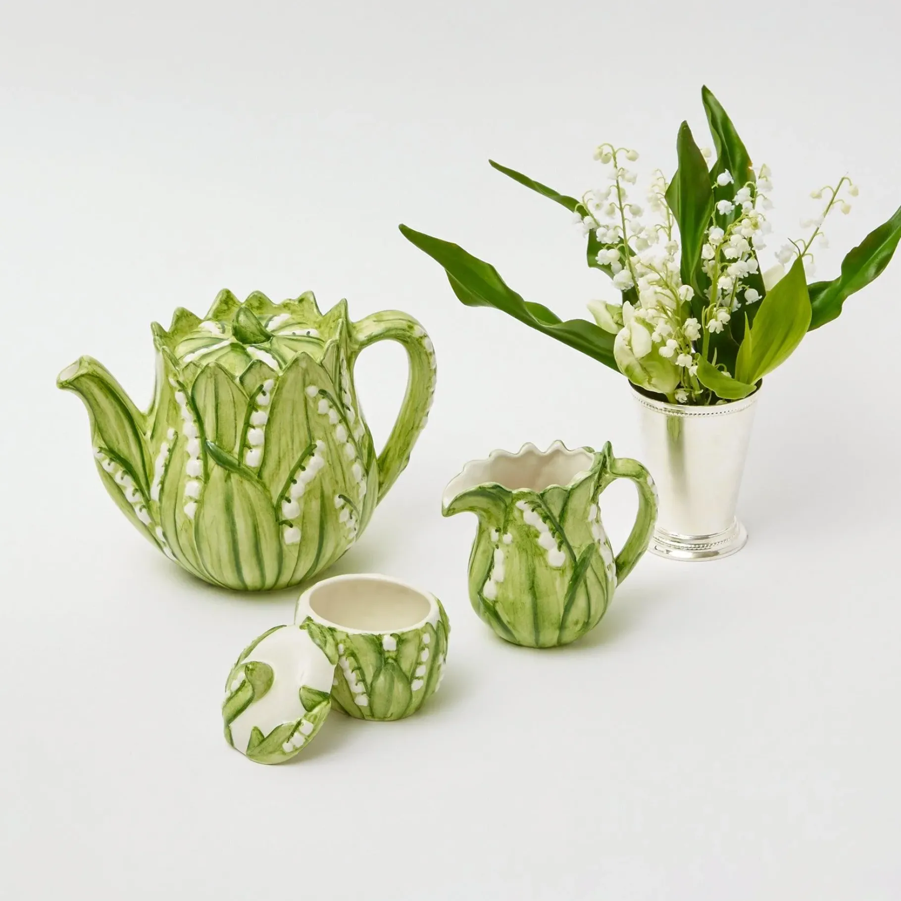Mrs. Alice Teaware|Lily Of The Valley Sugar Pot