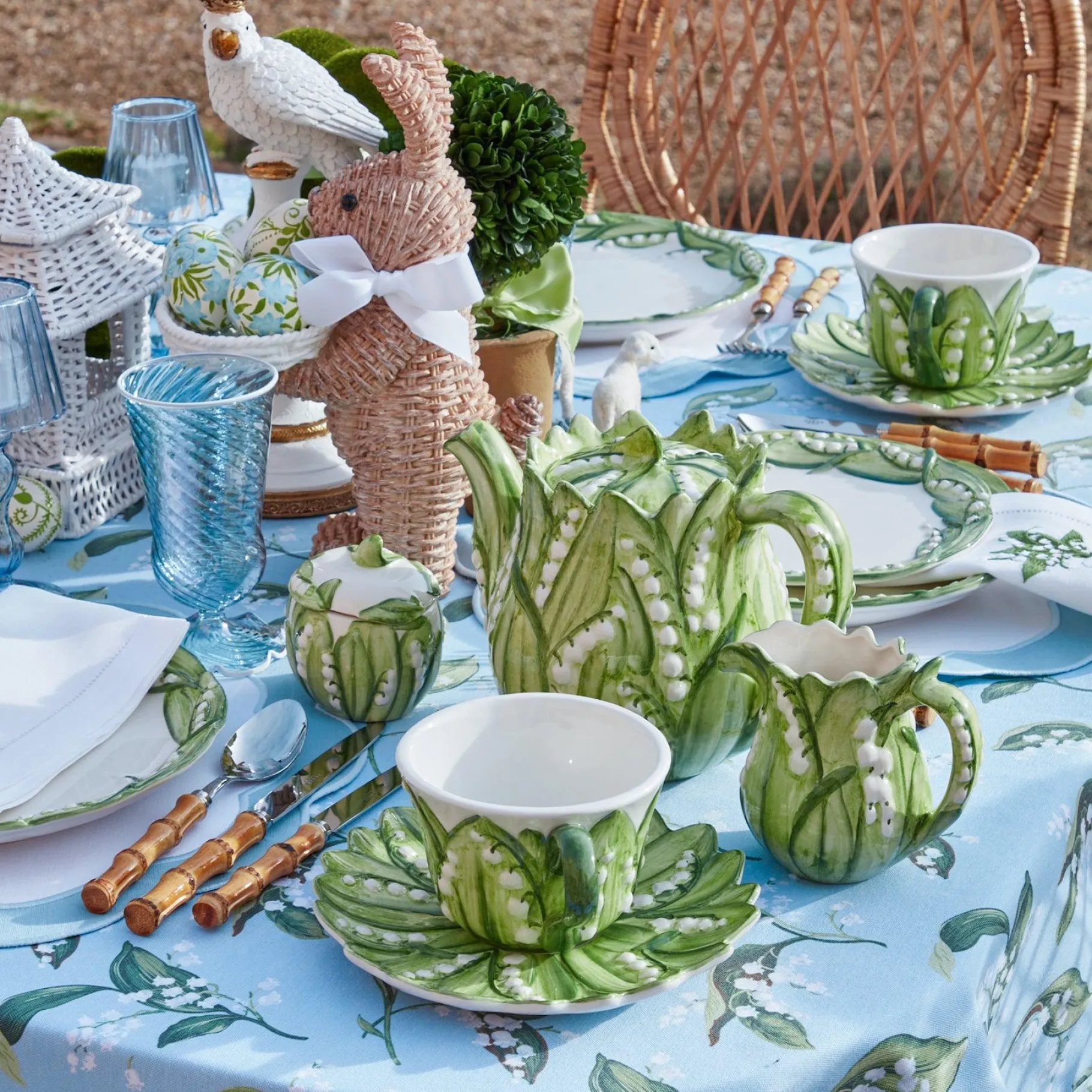 Mrs. Alice Teaware|Lily Of The Valley Sugar Pot