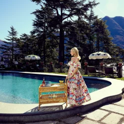 Mrs. Alice Rattan Furniture|Lorenzo Rattan Bar Cart