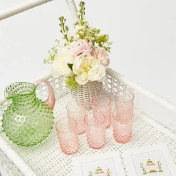 Mrs. Alice Rattan Furniture|Lorenzo White Rattan Bar Cart